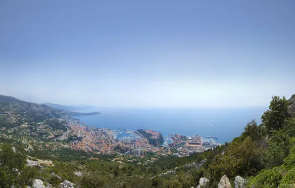 City, sea, building