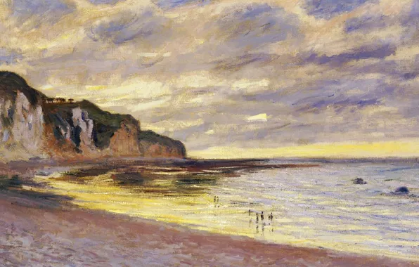 Landscape, picture, Claude Monet, L'Ally Point. Low Tide