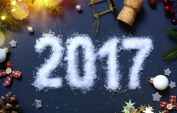 New Year, new year, happy, decoration, 2017
