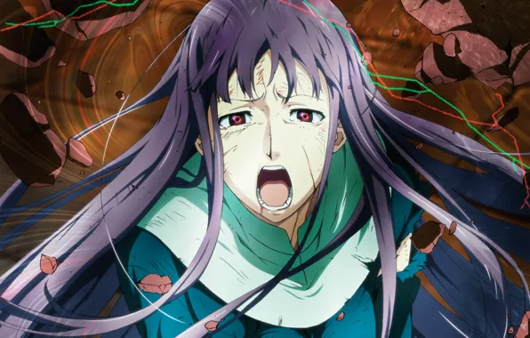 Fragments, fear, pain, red eyes, Creek, Kara no Kyoukai, abrasion, suffering