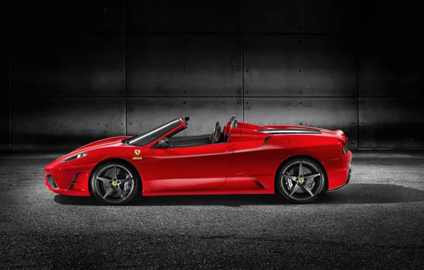 Red, Auto, Machine, Ferrari, F430, Ferrari, Sports car, Side view