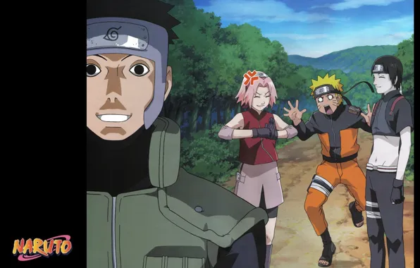 Road, emotions, team, Naruto, friends, mission, vest, ninja