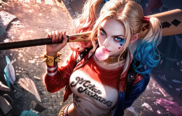 Harley quinn, grin, anarchy