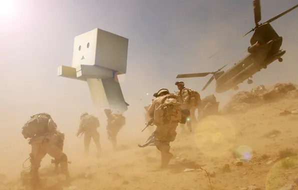 War, military, cardboard man