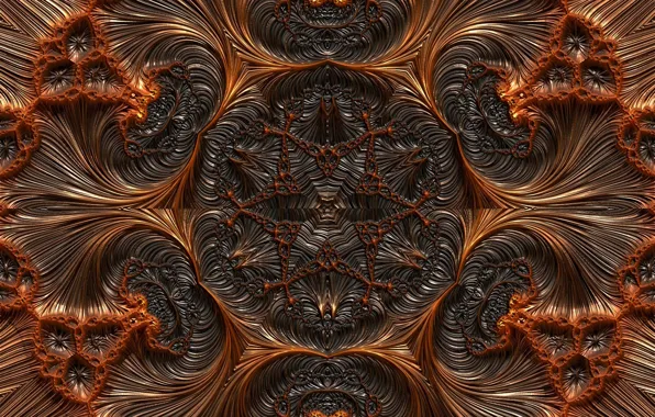 Abstraction, pattern, fractals, fractal, ornament, symmetry, abstract background