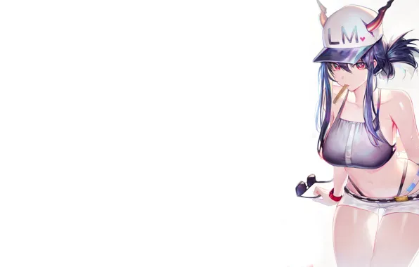 Picture girl, sexy, hat, boobs, anime, babe, anime girl, Arknights