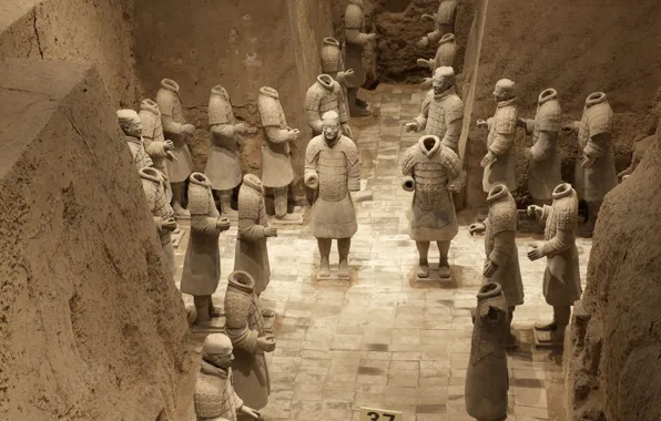 Stone, people, china, crowd, army of stone, sculpture