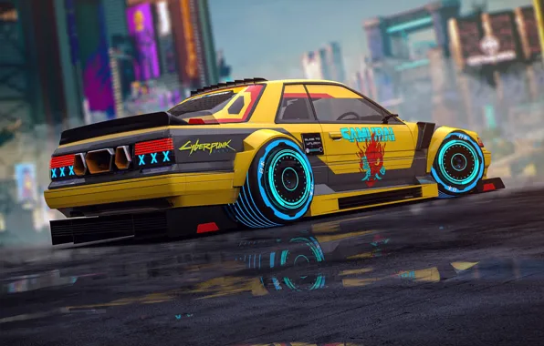 Yellow, Nissan, Fantasy, Art, Style, Skyline, Neon, Yellow