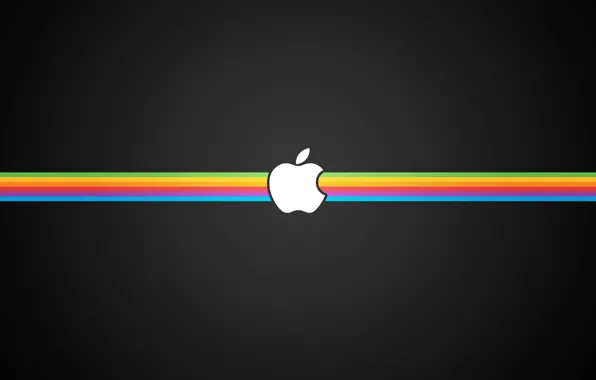 Picture strip, black, apple