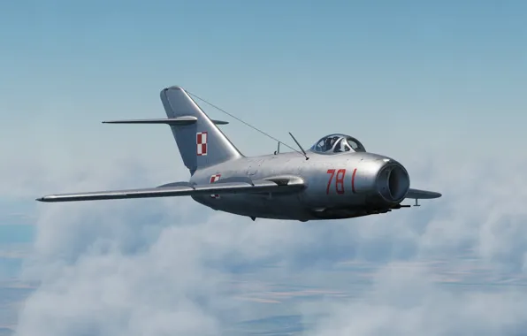 Russia, OKB MiG, MiG-15bis, Polish air force, Aircraft-soldier
