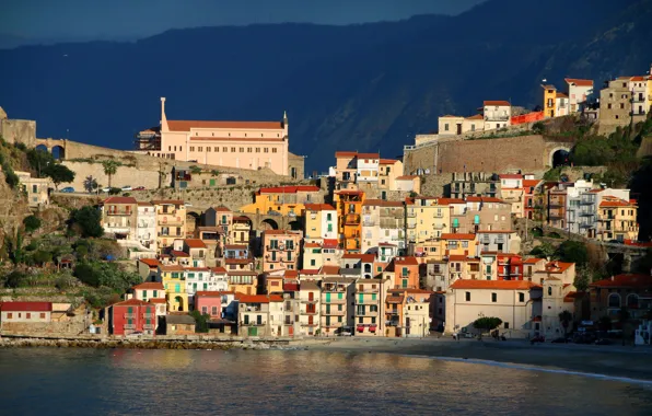 Sea, home, Italy, Calabria, Shilla