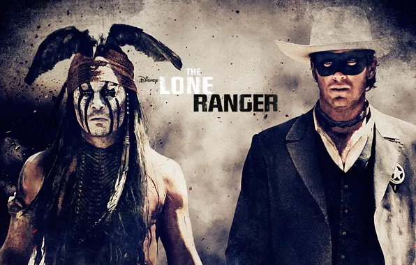 Picture Johnny Depp, Western, The Lone Ranger, The lone Ranger, Armie Hammer