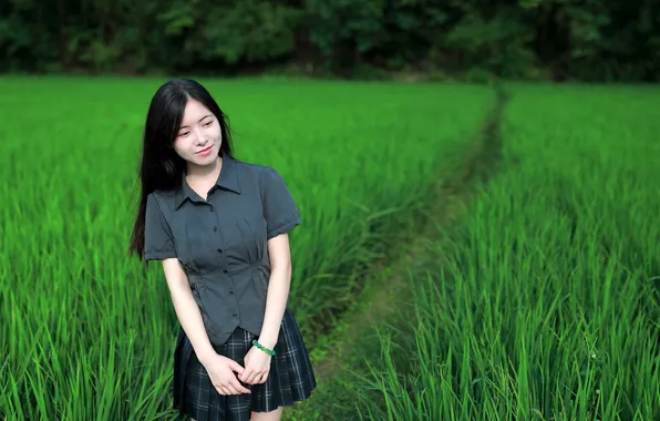 Beautiful, Asian, Model, Smile, Woman, Cute, Pretty, Outdoor
