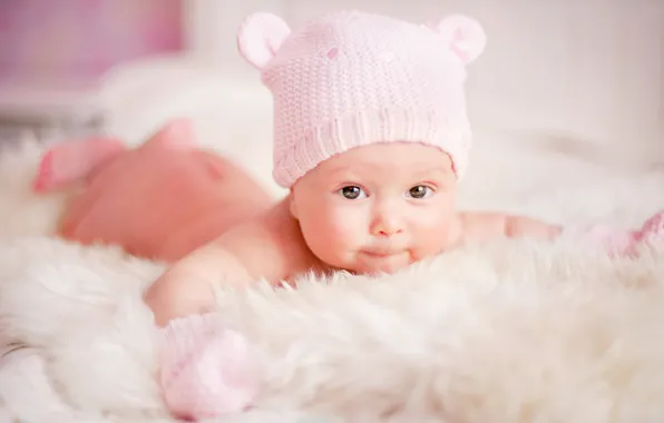 Picture children, eyes, baby, cap, baby, child, baby, infant