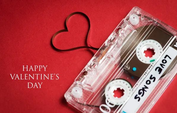 Picture holiday, heart, tape, cassette, congratulations, Happy Valentine’s Day