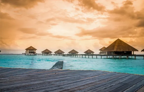Sea, beach, tropics, The Maldives, beach, Laguna, sea, ocean