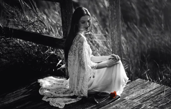 Girl, roses, Marta Belda