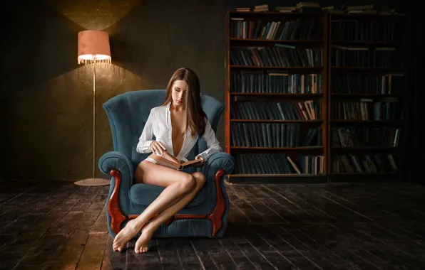 Makeup, neckline, book, legs, sponge, Albert Forest
