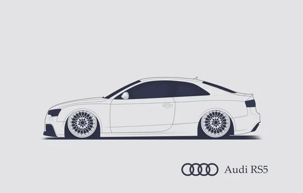Audi, RS5, Minimalistic, SrCky Design