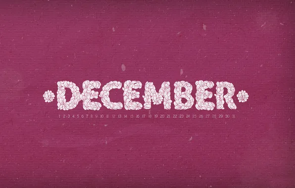 Picture calendar, number, December, december