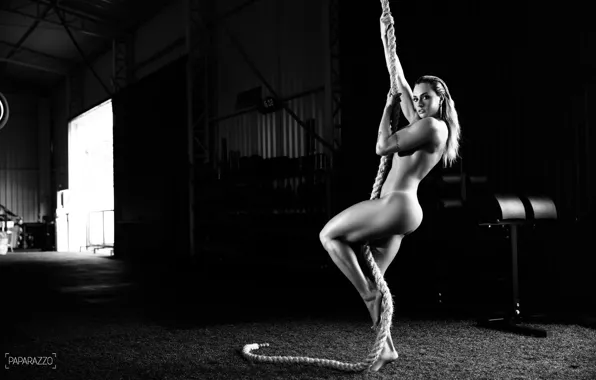 Girl, sport, body, blonde, rope, ass, athlete, hip