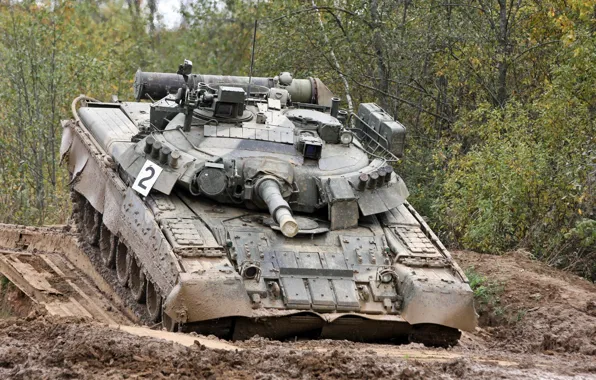 Tank, Russia, polygon, military equipment, T-80 UD