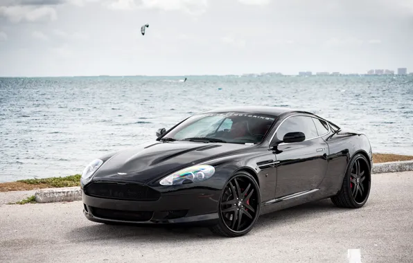 Picture Aston Martin, wheels, DB9, black, Forgiato