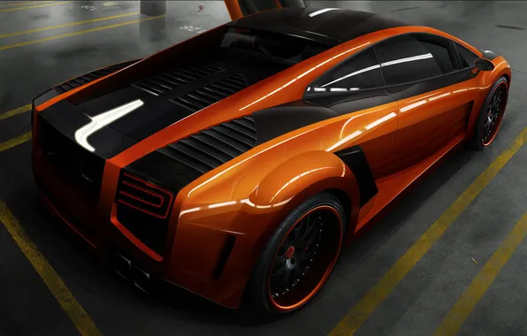 Lamborghini, Gallardo, orange