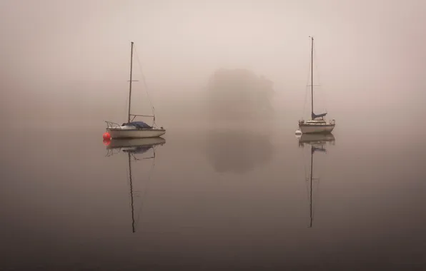 Lake, boat, morning, yacht, dmal