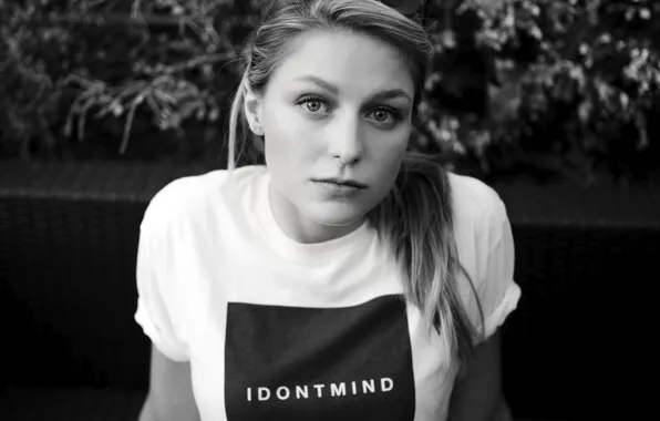 Girl, B/W, Look, Glasses, Girl, T-shirt, Eyes, Actress