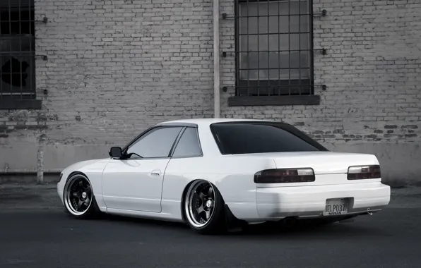 Picture white, Silvia, Nissan, stance, S13