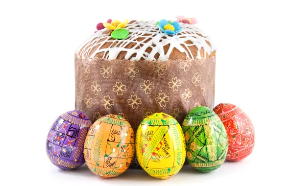 Easter, Eggs, Food, Cake, Holidays, White Background