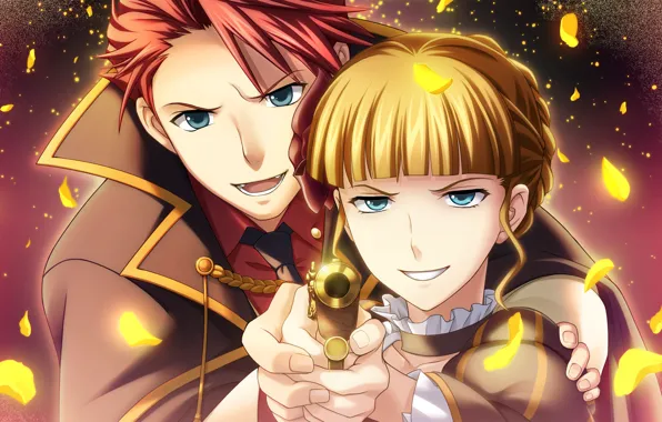 Anime, art, face, two, Umineko no Naku Koro ni