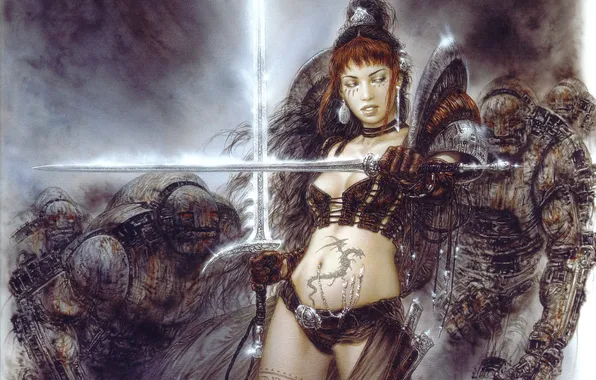 Picture picture, painting, Luis Royo, painting, Luis Royo, Eastern Cross