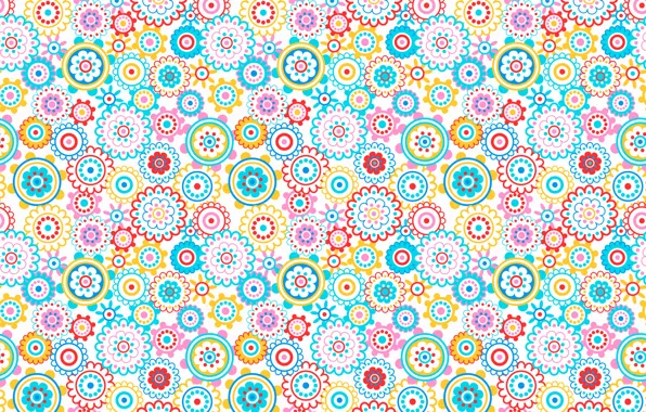 Picture circles, flowers, pattern