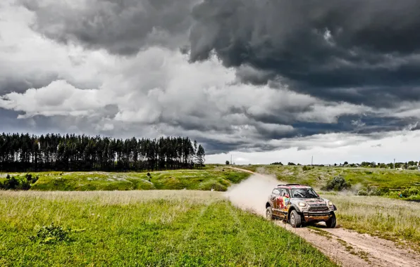 The sky, Nature, Mini, Sport, Speed, Clouds, Race, Dirt
