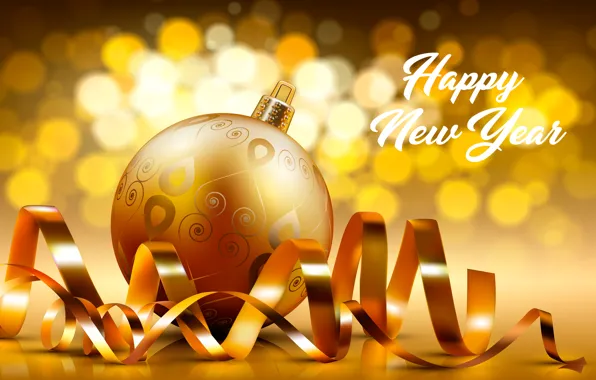 Glare, background, holiday, the inscription, balls, toy, new year, vector