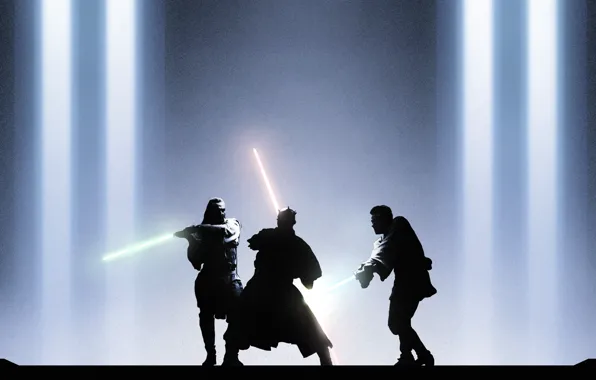 Picture star wars, Darth Maul, jedi, Obi-Wan Kenobi, Qui-Gon Jinn, Star wars. Episode I: the phantom …