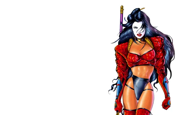 Picture girl, warrior, comic