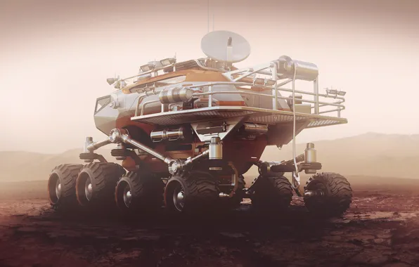 Figure, Truck, Fantasy, Art, Surface, Fiction, Truck, Rendering