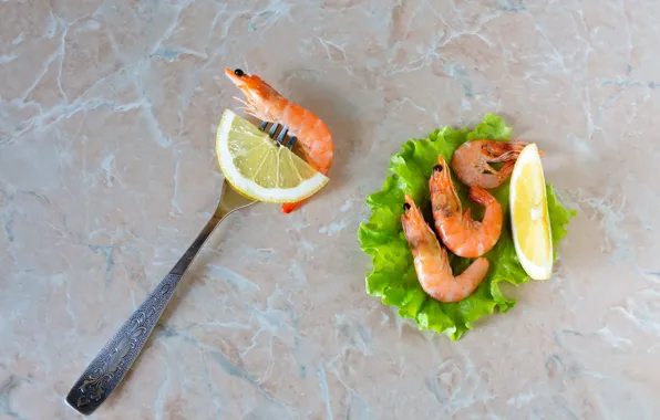 Picture lemon, minimalism, plug, shrimp