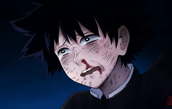 Guy, tears, student, Mob Psycho 100, Mob psycho 100