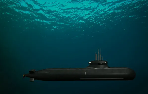 Submarine, under water, diesel, Chinese Navy