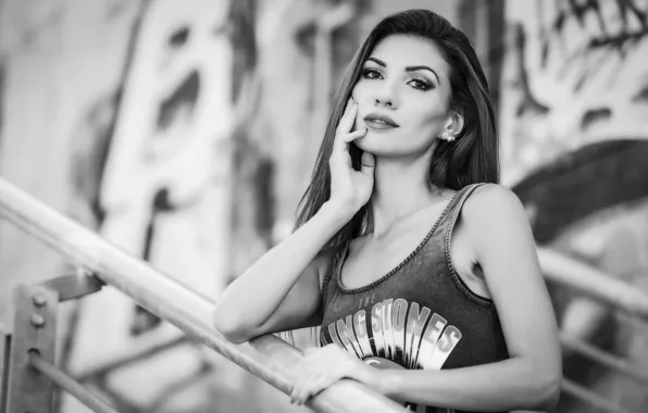 Summer, look, face, background, model, hair, Daniela