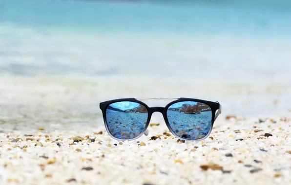 Sand, sea, beach, summer, stay, glasses, summer, beach