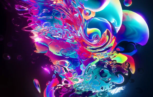 Bright colors, abstraction, splash, mix, splash, abstraction, bright colors, a mixture of colors