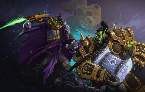 Picture starcraft, Warcraft, Orc, Zeratul, Thrall, Heroes of the Storm, Dark Prelate, Warchief of the Horde
