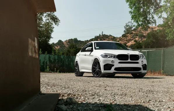 Picture BMW, X6M, White, Sight, F86, Adaptive LED