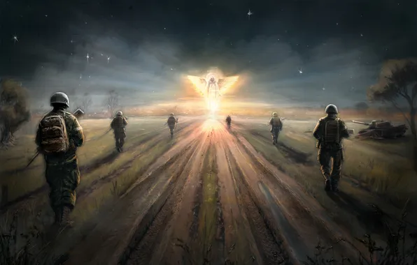 War, Angel, Christmas, Soldiers, Russia, Art, Ukraine, Conflict