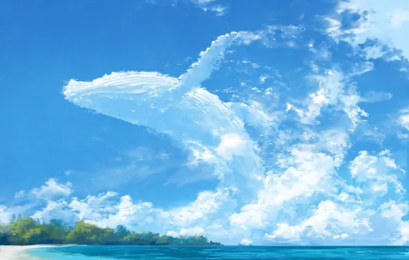 Picture sea, summer, the sky, cloud kit